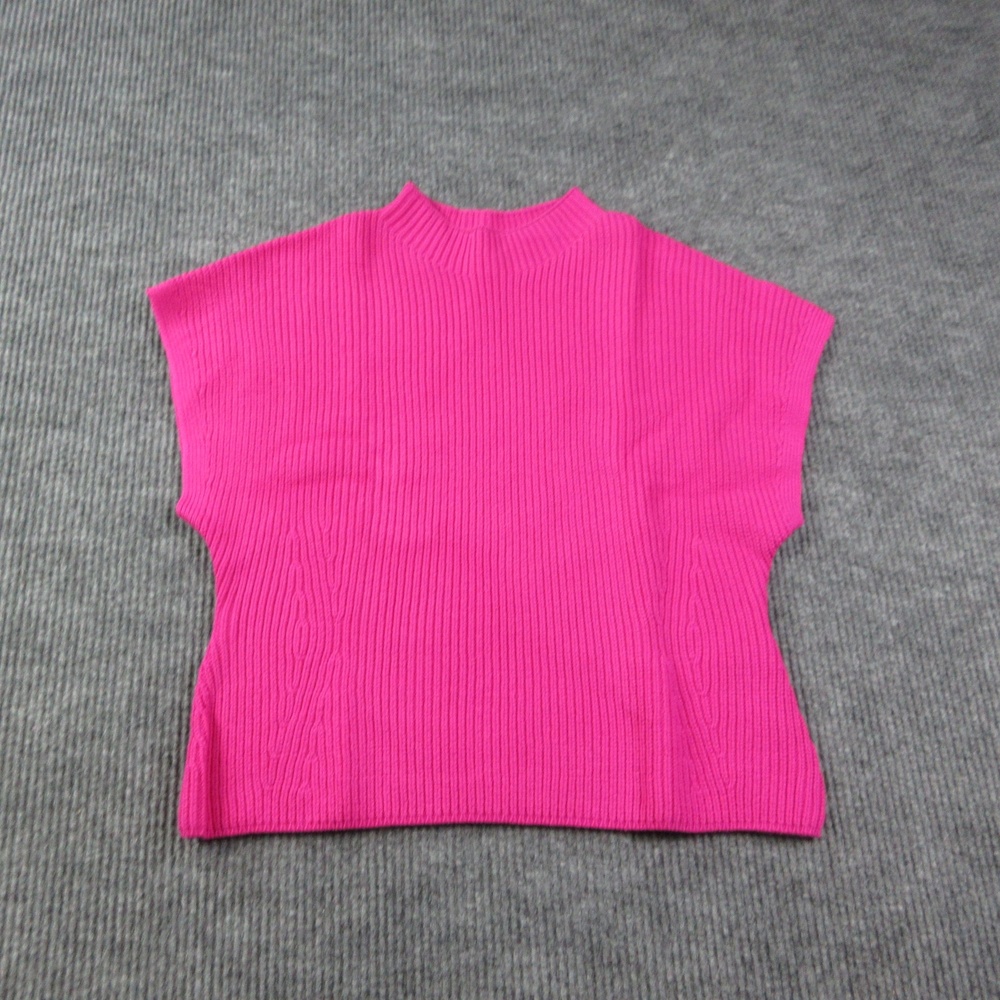 Banana Republic Sweater Womens XL Pink Pullover Short Sleeve Mock Neck NWT
